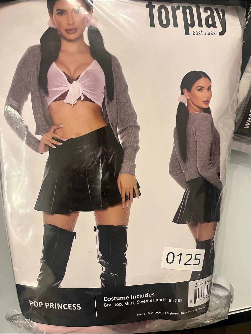 Forplay Pop Princess Costume Set Black & Purple Medium
